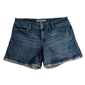 Denizen Levi Shorts 8 (W32 Inseam 4) Blue Jean Mid Rise Cuff Stretch Womens